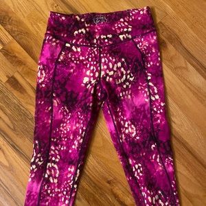 Betsey Johnson Leggings pink/yellow animal print